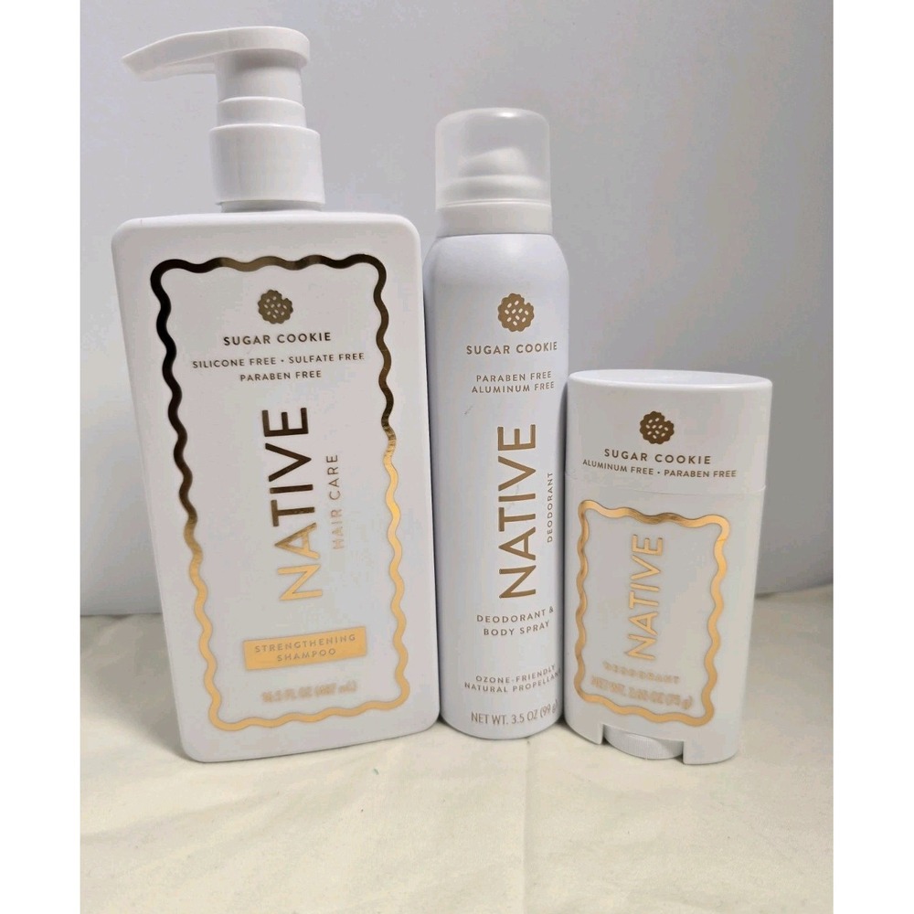 New Limited Edition‎ Native Deodorant Stick, Spray And Shampoo  In Sugar Cookie